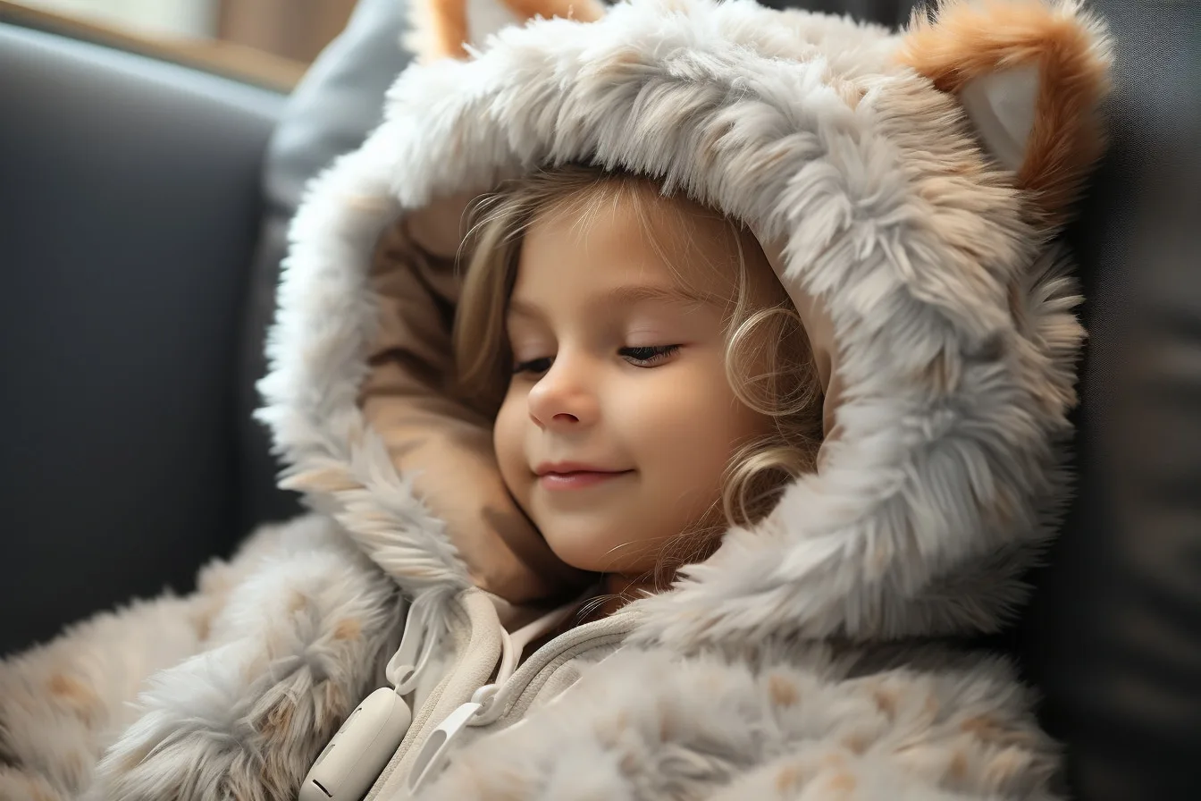 Bébé dormant paisiblement sur le dos dans son lit, vêtu d'un pyjama et d'une gigoteuse adaptée.