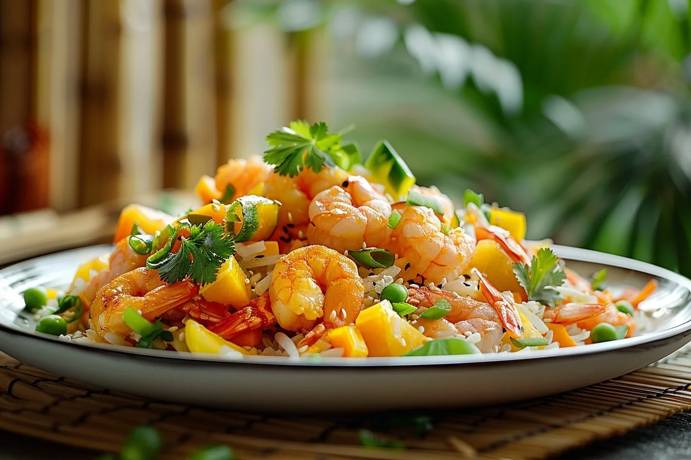 Bol de nouilles shirataki au poulet, légumes croquants et sauce sésame, inspiré des cuisines asiatiques et compatible keto.