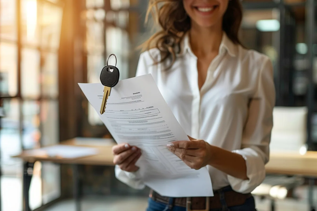 Couple examinant le budget et les frais d’acquisition d’un projet immobilier autour d’une table.