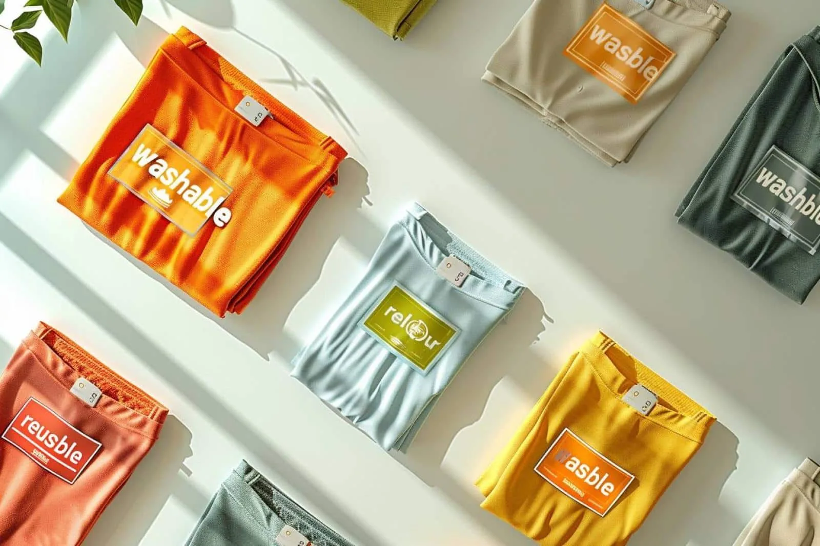 Tampon encreur personnalisé appliqué sur l’étiquette blanche d’un vêtement d’enfant pour l’identifier avant le lavage.
