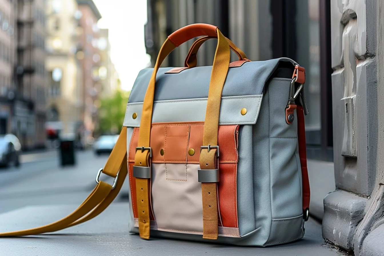 Femme portant un sac bandoulière léger et ajusté, avec une tenue élégante et confortable pour le dos.