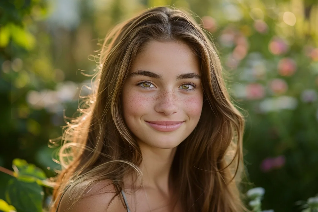 Carnet ouvert avec le prénom Sarah écrit à la main, entouré de fleurs délicates et d’un ruban rose poudré.