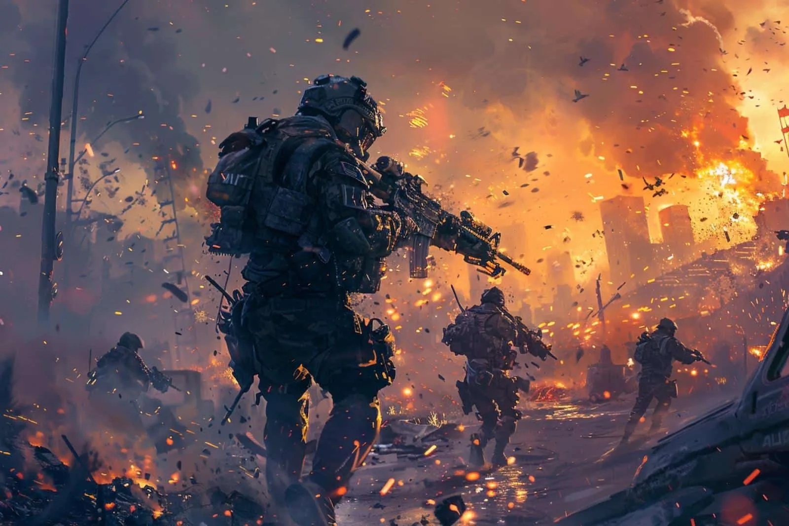 Montage évoquant l’évolution de Call of Duty, des combats de la Seconde Guerre mondiale aux affrontements modernes de Warzone.
