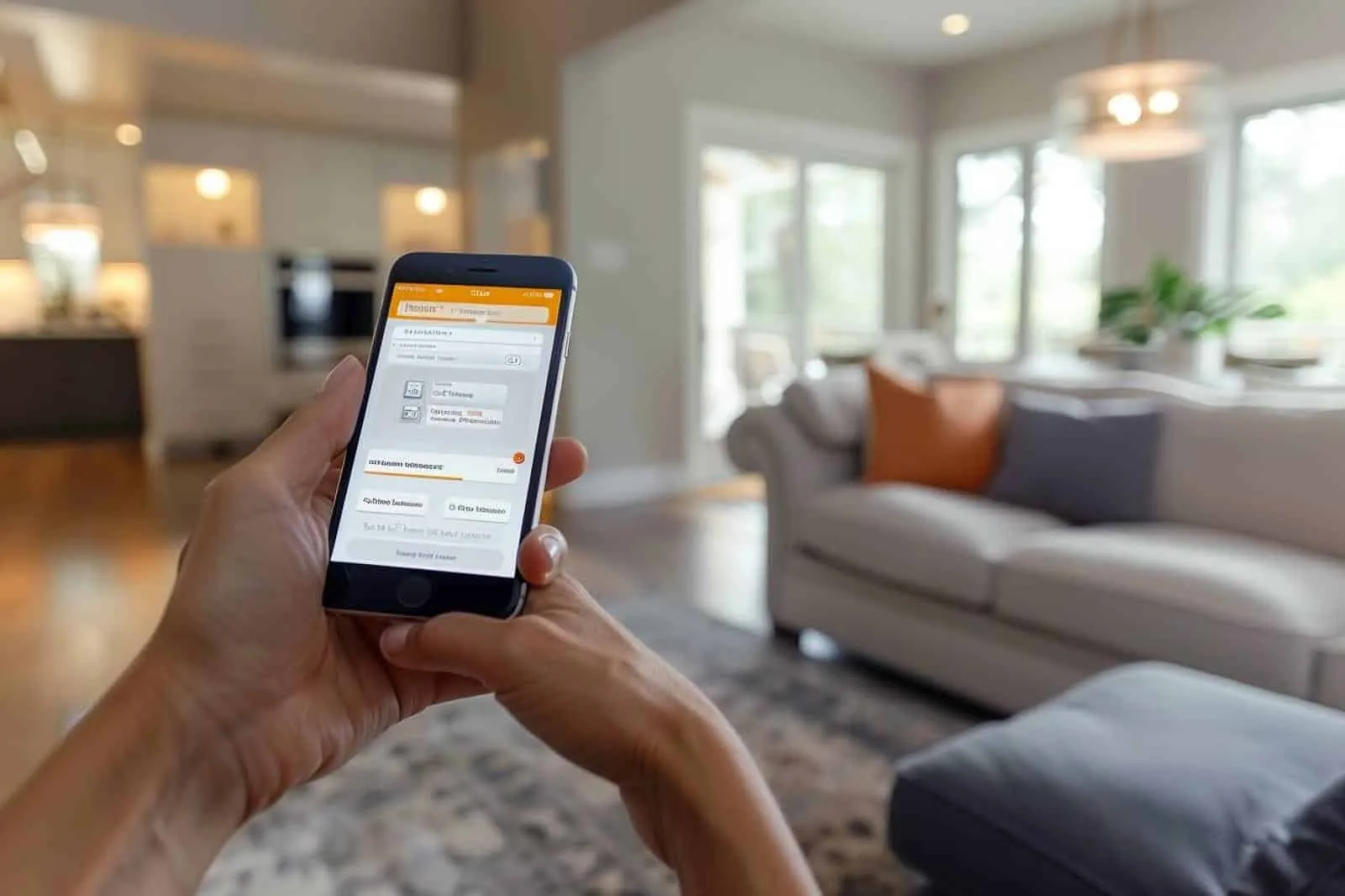 iPhone posé sur une table affichant l’écran de préparation d’une mise à jour iOS, avec chargeur et connexion Wi-Fi à proximité.
