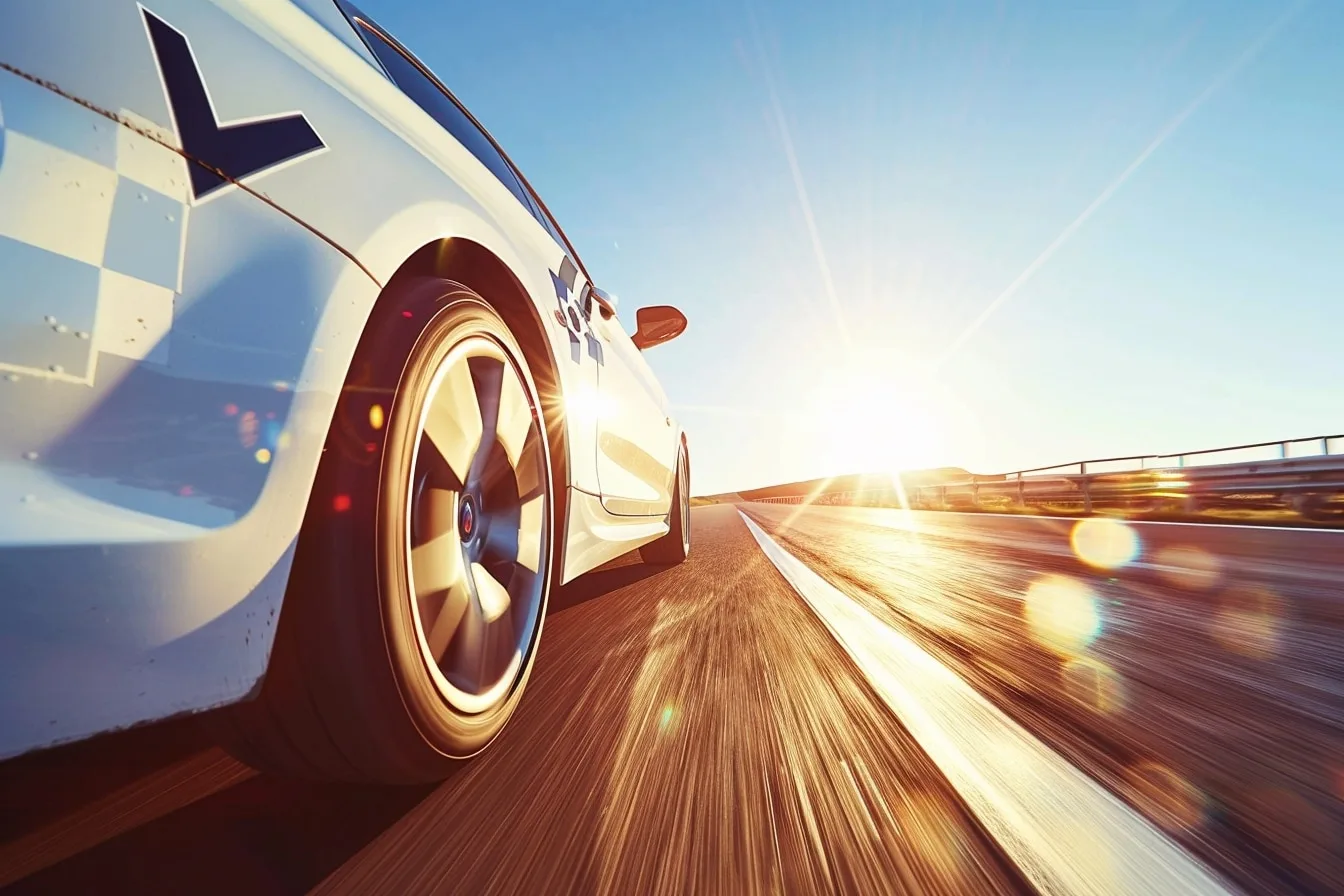 Conductrice comparant les garanties et franchises de plusieurs contrats d’assurance auto sur son ordinateur.