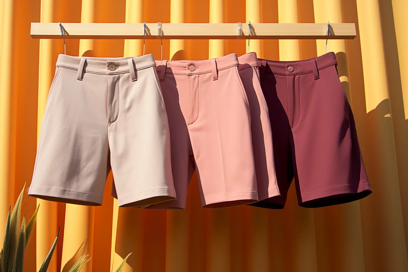 Femme portant un short Jacquemus taille haute beige avec une chemise blanche fluide et des sandales minimalistes en été.